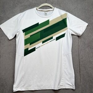 Rolex Monte Carlo Masters Tennis T Shirt Green Graphic Men's Large